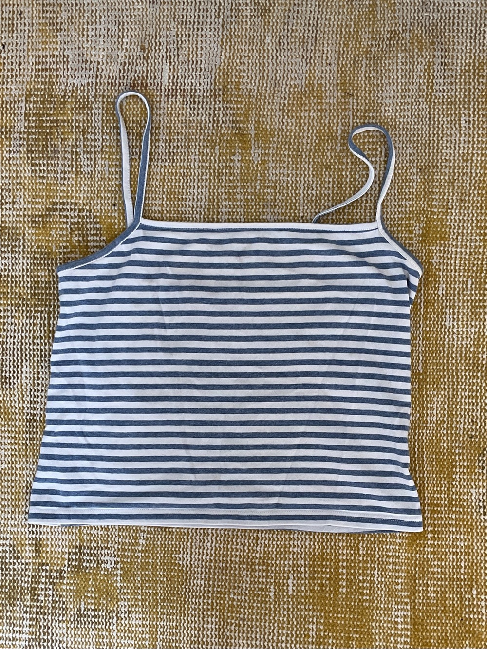 Brandy Melville Blue & White Striped Spaghetti Strap Tank